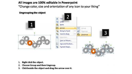 PowerPoint Slides Graphic Gears Process Ppt Template