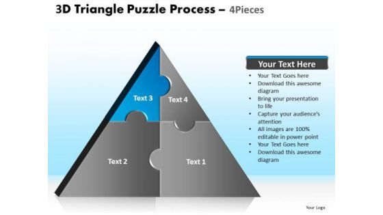 PowerPoint Slides Graphic Triangle Puzzle Ppt Slide