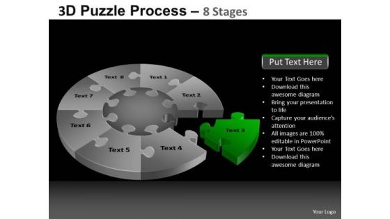 PowerPoint Slides Growth Pie Chart Puzzle Process Ppt Slidelayout