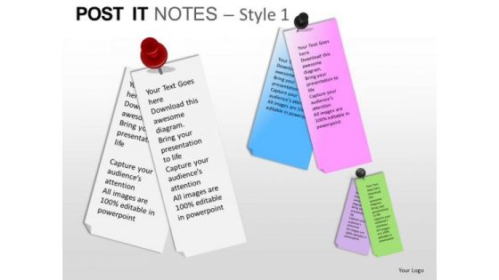 PowerPoint Slides Growth Post It Notes Ppt Designs
