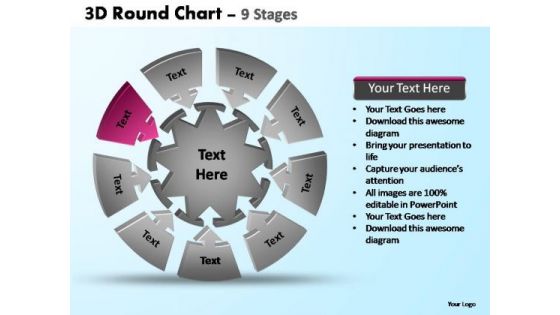 PowerPoint Slides Image Pie Chart With Arrows Ppt Backgrounds