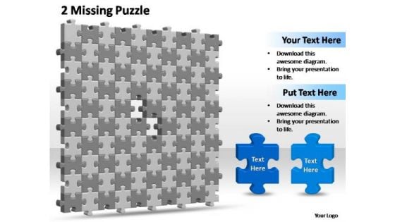 PowerPoint Slides Leadership 10x10 Missing Puzzle Piece Template Ppt Presentation