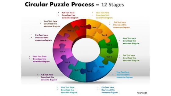 PowerPoint Slides Leadership Circular Puzzle Ppt Themes