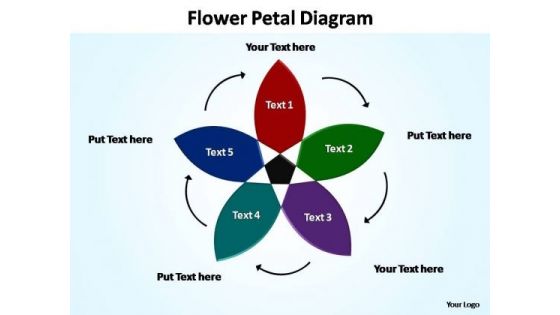 PowerPoint Slides Leadership Flower Petal Ppt Backgrounds