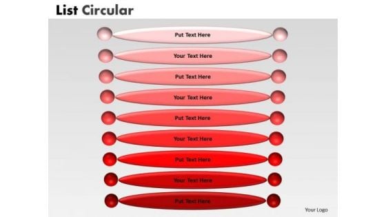 PowerPoint Slides List Circular Growth Ppt Theme