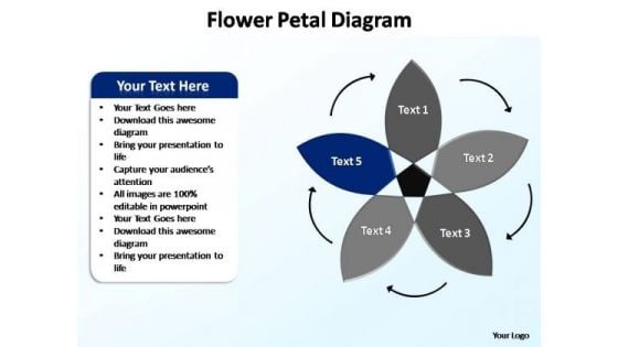 PowerPoint Slides Marketing Flower Petal Ppt Designs