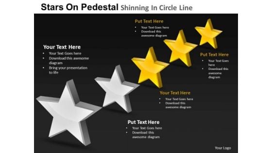 PowerPoint Slides Marketing Pedestal Shinning Ppt Slides