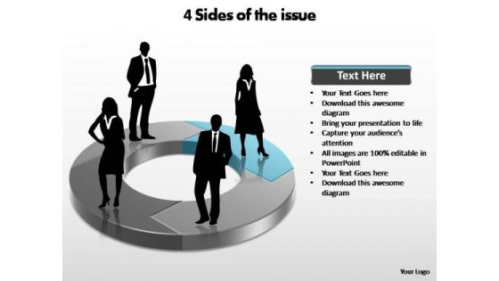 PowerPoint Slides Marketing Sides Of The Issue Ppt Template