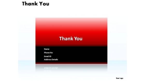 PowerPoint Slides Marketing Thank You Contact Detail Ppt Backgrounds
