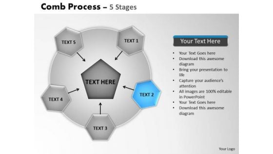PowerPoint Slides Marketing Wheel And Spoke Process Ppt Slides