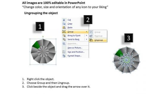 PowerPoint Slides Process Circular Quadrant Ppt Slide