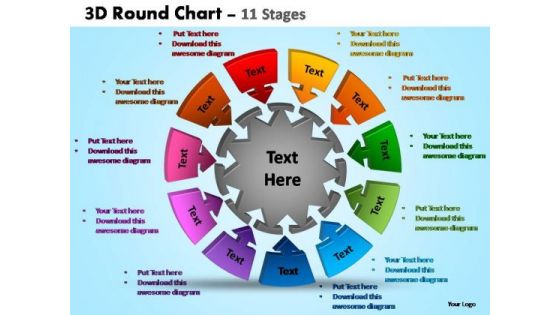 PowerPoint Slides Process Pie Chart With Arrows Ppt Designs