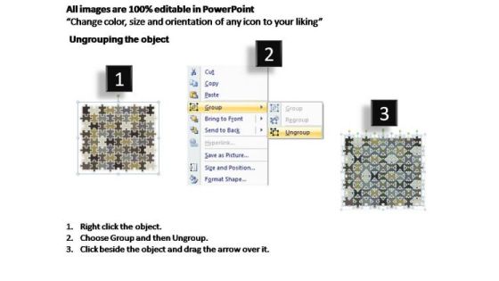 PowerPoint Slides Process Rectangular Jigsaw Puzzle Ppt Template Slide02
