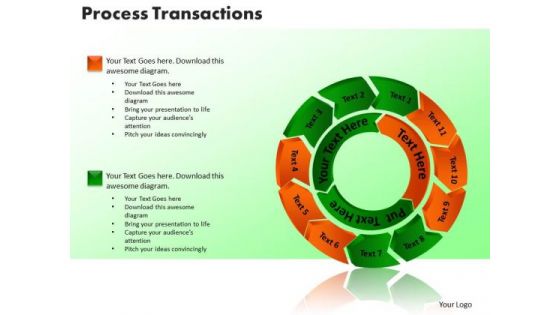 PowerPoint Slides Process Transaction Leadership Ppt Design Slides