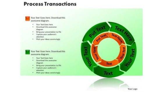 PowerPoint Slides Process Transaction Marketing Ppt Themes