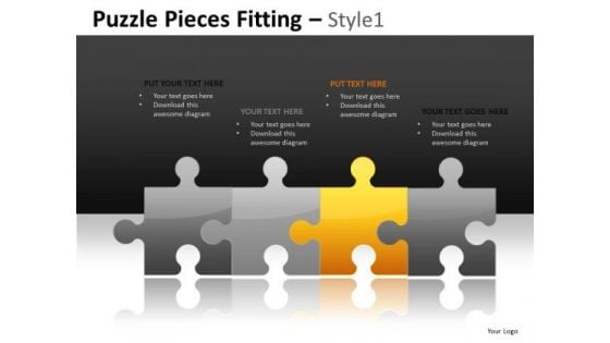 PowerPoint Slides Puzzle Line Editable Ppt