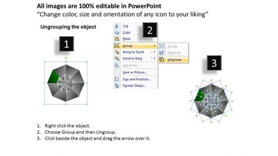 PowerPoint Slides Sales Circular Quadrant Ppt Backgrounds