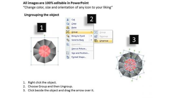 PowerPoint Slides Sales Circular Quadrant Ppt Themes