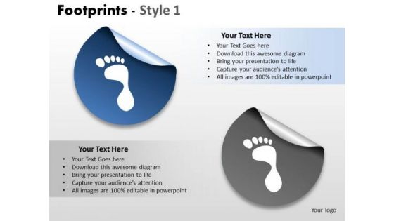 PowerPoint Slides Sales Footprints Ppt Templates