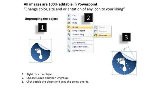PowerPoint Slides Sales Footprints Ppt Templates