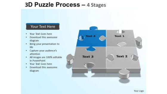 PowerPoint Slides Sales Puzzle Process Ppt Themes