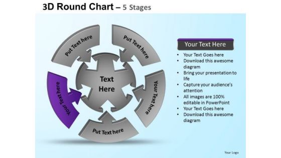 PowerPoint Slides Sales Round Process Flow Chart Ppt Template