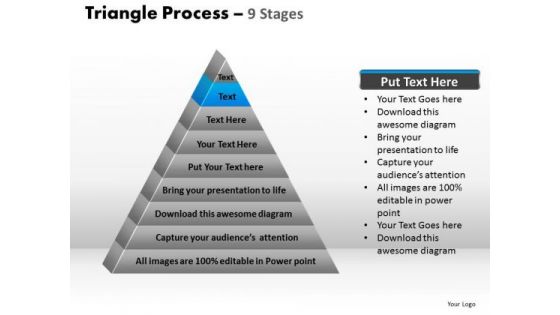 PowerPoint Slides Sales Triangle Process Ppt Themes