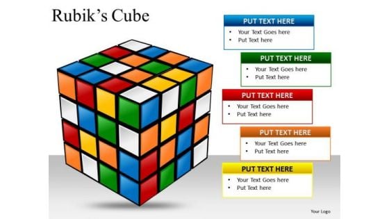 PowerPoint Slides Showing Rubiks Cube Ppt Diagram