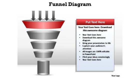 PowerPoint Slides Strategy Funnel Diagram Ppt Presentation