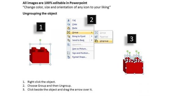 PowerPoint Slides Strategy Lego Blocks Ppt Template