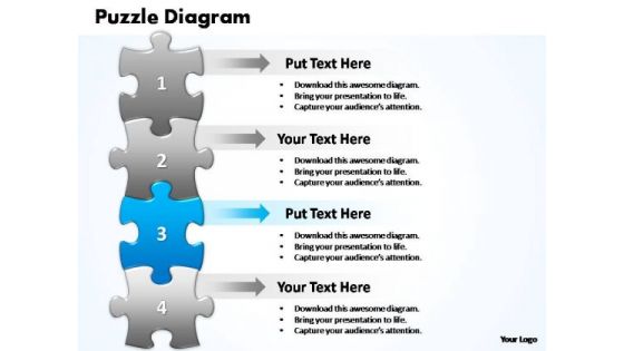 PowerPoint Slides Strategy Puzzle Piece Ppt Process