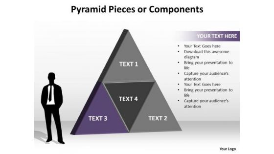 PowerPoint Slides Strategy Pyramid Pieces Ppt Slide Designs