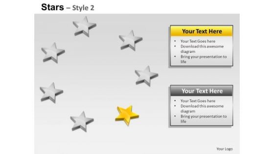 PowerPoint Slides Strategy Stars Ppt Process