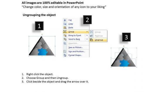 PowerPoint Slides Strategy Triangle Puzzle Ppt Backgrounds