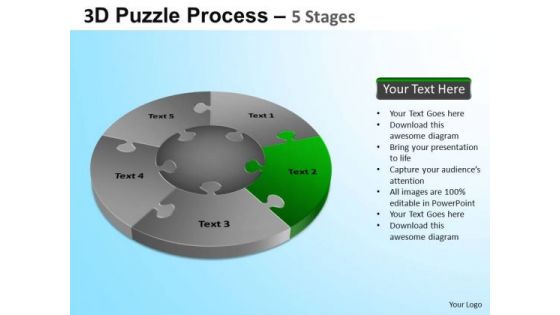 PowerPoint Slides Success Jigsaw Pie Chart Ppt Templates