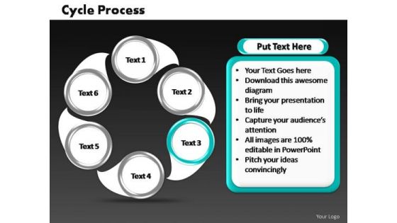 PowerPoint Slides Teamwork Cycle Process Ppt Slide Designs