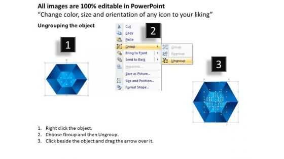 PowerPoint Slides Teamwork Hexagon Pie Chart Ppt Slide