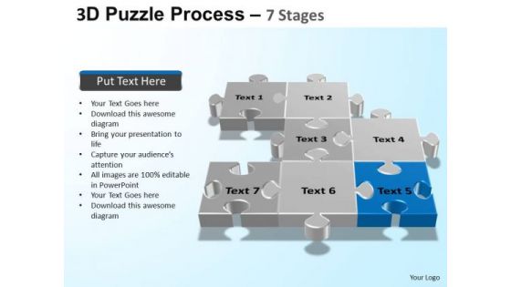 PowerPoint Slides Teamwork Puzzle Process Ppt Themes