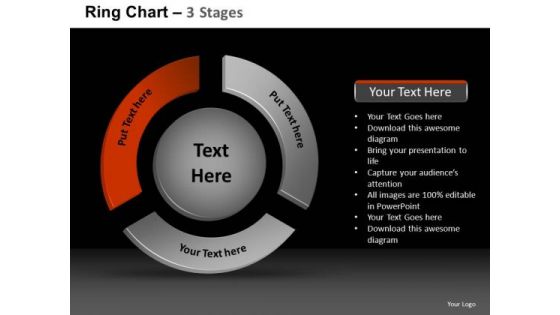 PowerPoint Slides Teamwork Ring Chart Ppt Slides