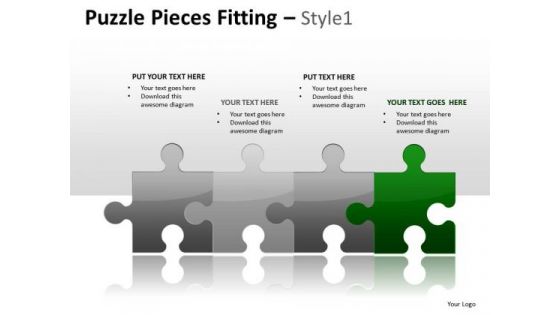 PowerPoint Slides With Puzzle Pieces Showing Process PowerPoint Diagrams