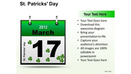 PowerPoint Template 17th March Patricks Day Ppt Theme