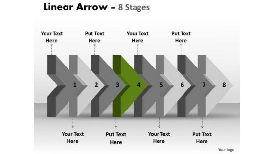 PowerPoint Template 3d Arrow Representing Eight Sequential Steps Business Image