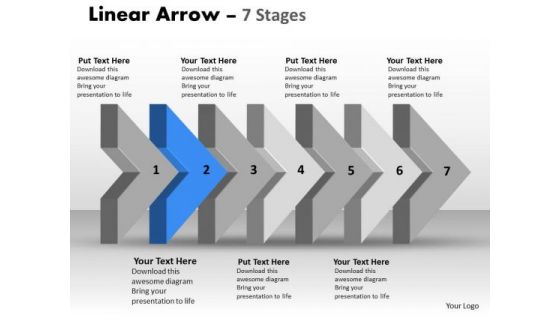 PowerPoint Template 3d Arrow Representing Realistic Steps Business Plan Image