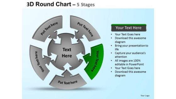PowerPoint Template Business Round Process Flow Chart Ppt Design Slides