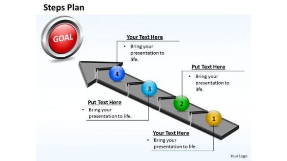 PowerPoint Template Business Steps Plan 4 Stages Style 4 Ppt Slides