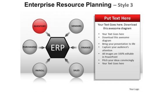 PowerPoint Template Business Strategy Targets Enterprise Resource Planning Ppt Slide
