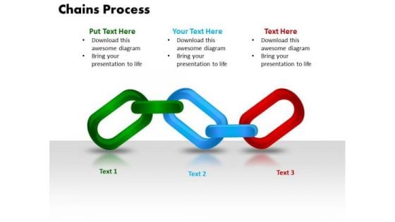 PowerPoint Template Chains Process Marketing Ppt Slides