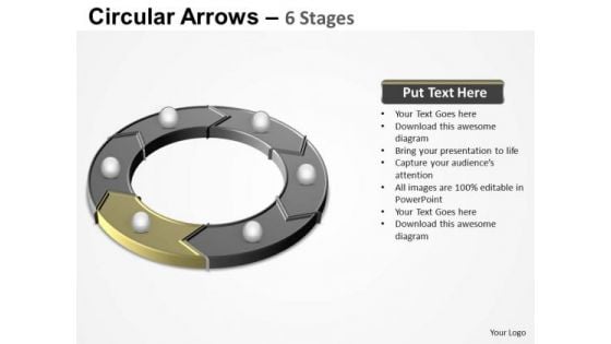 PowerPoint Template Chart Circular Arrows Ppt Design