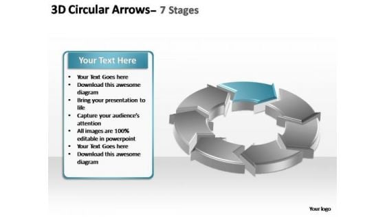 PowerPoint Template Chart Circular Arrows Ppt Presentation