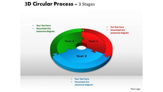 PowerPoint Template Chart Circular Process Cycle Ppt Template